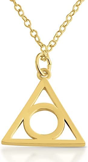 14K Gold Plated 925 Sterling Silver Eye of Providence Illuminati Triangle & Circle Secret Society Symbol Charm Pendant Necklace